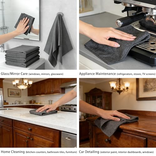 Thickened Magic Cleaning Cloth Reusable 16 Pack Mixed L/XL with Storage Bag - size: 16 Pcs – Mixed L/XL + Storage Bag
