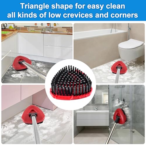 2 Pack Upgrade Scrub Brush Replace Heads Compatible with O Cedar EasyWring RinseClean 2 Tank Spin Mop, Scrubber Brush Mop Head for Ocedar Mop Scrub Brush of Hard Bristle to Floor Clean, Not for 1 Tank - size: 2 Pack Upgraded Scrub Brush for Ocedar 2 Tank