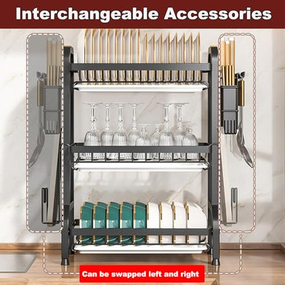 Dish Drying Rack,Dish Racks Drainer,Keep Kitchen Sink Shlef Organized