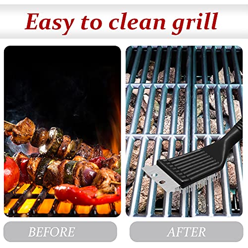 Chengu 2 Pcs 8 Inch BBQ Grill Brush for Outdoor Grill and Scraper - size: 8 Inch