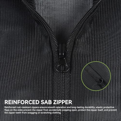 OTraki 2 Pack Mesh Laundry Bags with SAB Zipper, Black 20×24 Inch Washing Machine Bag with 4 CM Elastic Band, Reusable Lingerie Fine Mesh Wash Bag for Travel, Home and Storage - size: 20×24 Inch