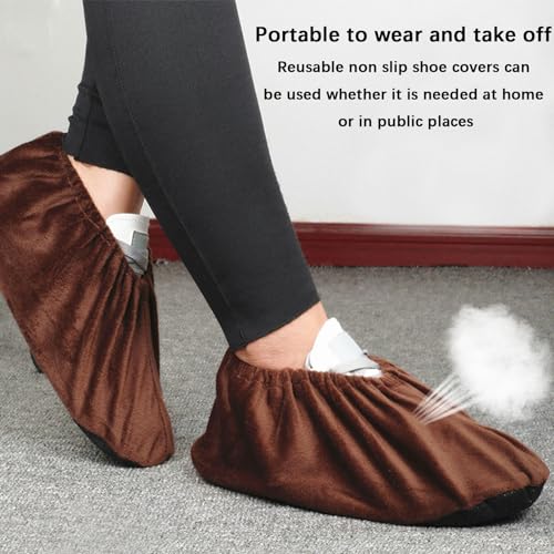 6 Pairs Reusable Non Slip Cloth Shoe Covers