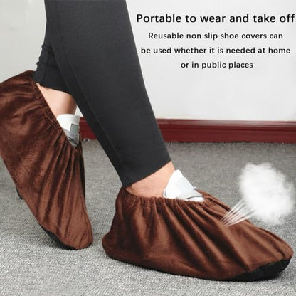 6 Pairs Reusable Non Slip Cloth Shoe Covers