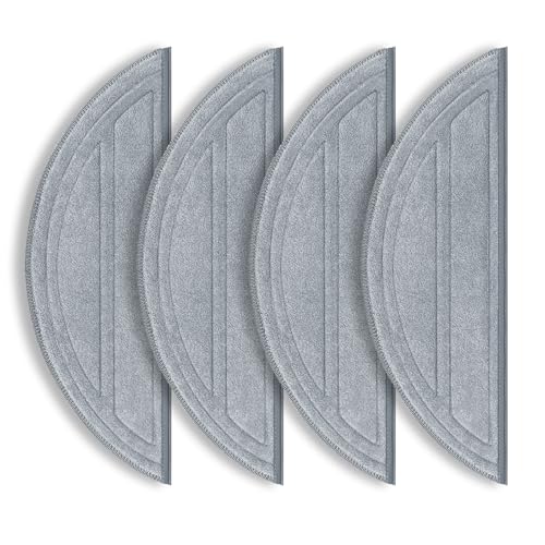 4 Pack Replacement Microfiber Mop Pads Compatible with Roborock Q10 S5 / Q10 S5+ / S8 Pro / Q10V / Q10 VF / S8 Pro+ / Q10V+ / Q10 VF+ / Q10 VF5+ MX Robot Vacuum Mop Cloths Accessories - size: Q10 S5+ Mop-4pcs