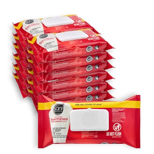 PDI Sani-Professional No-Rinse Sanitizing Multi-Surface Food Service Wipes Softpack, for Restaurants, Kitchen, Commercial and Home Use, Pack of 12, 72 Wipes Each, Large 9" x 8" Wipes
