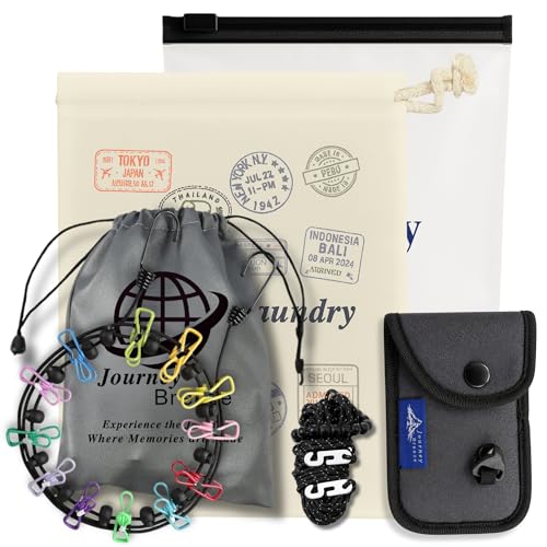 Travel Clothesline – Lightweight Portable Clothesline & Elastic Travel Clothesline Strong Indoor/Outdoor Clothesline, Drying Line for Travel Laundry for Hotels, Cruises & Camping