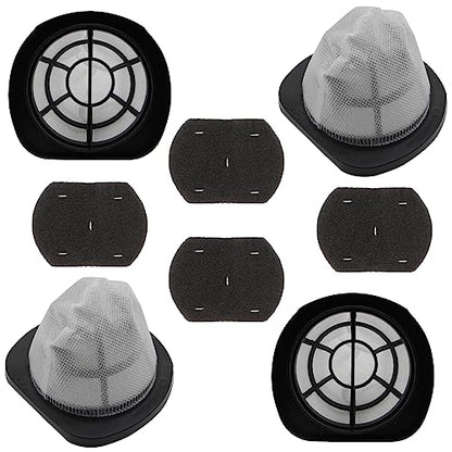 2037423 Filter Compatible with Bissell 3-in-1 Lightweight Stick Vac 38B1, 38B1L, 1059 Series, Compare to Part# 2037423 & 2037424 (4 Pack Vacuum Filter & 4 Pack Foam Filter) - size: 4 Filters with 4 Foam Filters