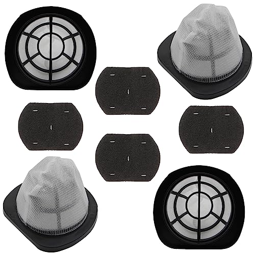 2037423 Filter Compatible with Bissell 3-in-1 Lightweight Stick Vac 38B1, 38B1L, 1059 Series, Compare to Part# 2037423 & 2037424 (4 Pack Vacuum Filter & 4 Pack Foam Filter) - size: 4 Filters with 4 Foam Filters