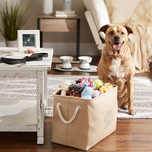 Bone Dry Pet Storage Collection Collapsible Bin, Medium Rectangle, Taupe - color: Taupe, size: Medium Rectangle