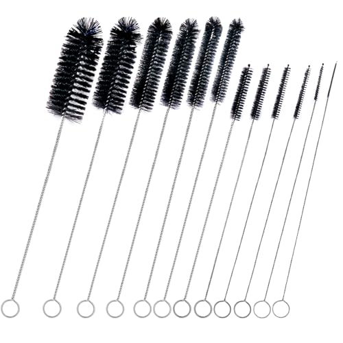 Brush Family Straw Cleaner Brush Set 12 Pieces Extra Long - size: 10-12 inch mixed diameters set (12pcs)