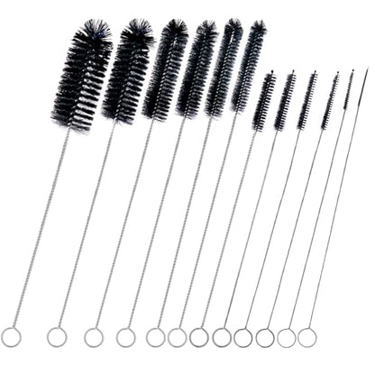 Brush Family Straw Cleaner Brush Set 12 Pieces Extra Long - size: 10-12 inch mixed diameters set (12pcs)