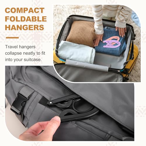 uxcell 10 Pcs Portable Travel Hangers, Plastic Foldable Hangers Cruise Essentials Clothes Drying Rack for Camping Flying Suitcase Travel Accessories Road Trip Hotel, Green - color: Green