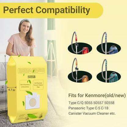 50558 Canister Cleaner Bag Replacement for Kenmore Vacuum - style: 30 Pack