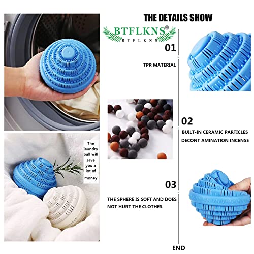 Laundry Balls Set, Eco-Friendly Laundry Balls, 2Pack, Blue - color: 2Pack,Blue