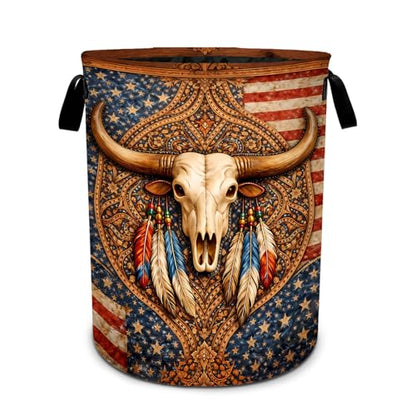 Cow Laundry Basket Waterproof Laundry Hamper Foldable Laundry Bag with Handles for Bedroom, Bathroom, Office, Clothes Storage - color: Cow