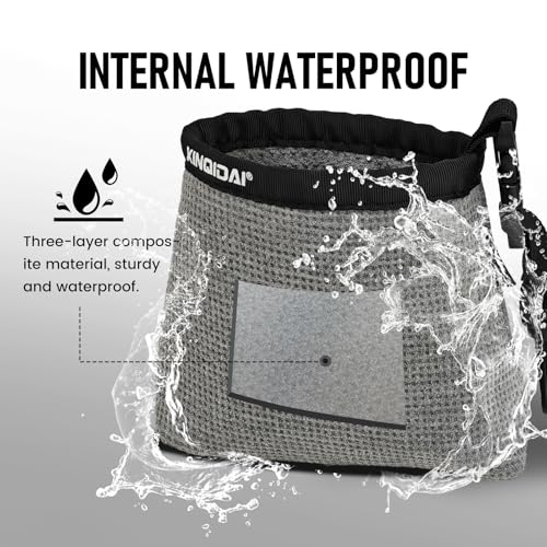 Waterproof Golf Club Cleaner Bag and Golf Ball Washer with Clip,Grey - color: Gray