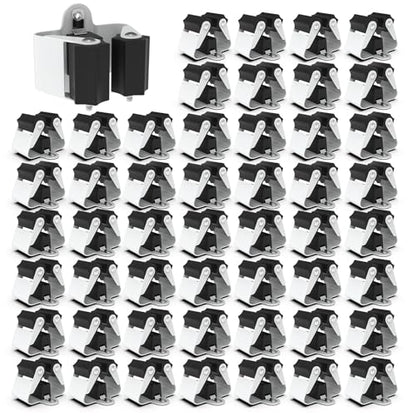 3-H Broom Holder Wall Mount 50 Pack, Stainless Steel Mop Hanger with Screws - color: Matte Black, size: 50
