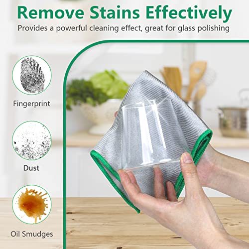 Airlab Glass Polishing Streak Free Miracle Cleaning Cloth, Sliver-Green - color: Sliver-green