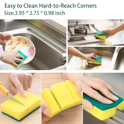 Sponges Kitchen 16 Count, Heavy Duty Scrub Sponges for Cleaning