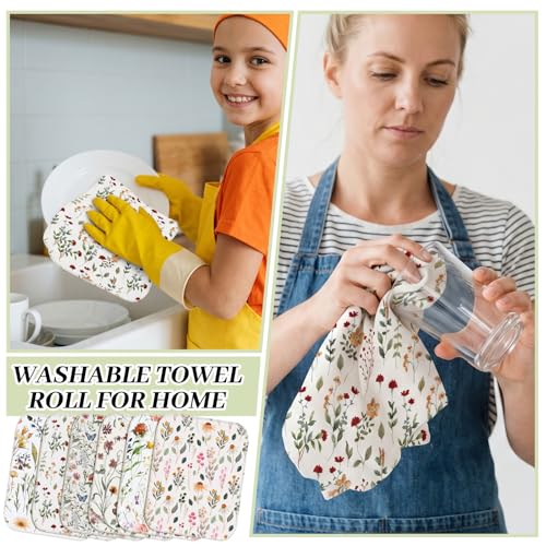 36 Pack Reusable Kitchen Cloths Cotton Towels, Vintage Wildflower - style: Vintage Wildflower