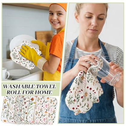 36 Pack Reusable Kitchen Cloths Cotton Towels, Vintage Wildflower - style: Vintage Wildflower