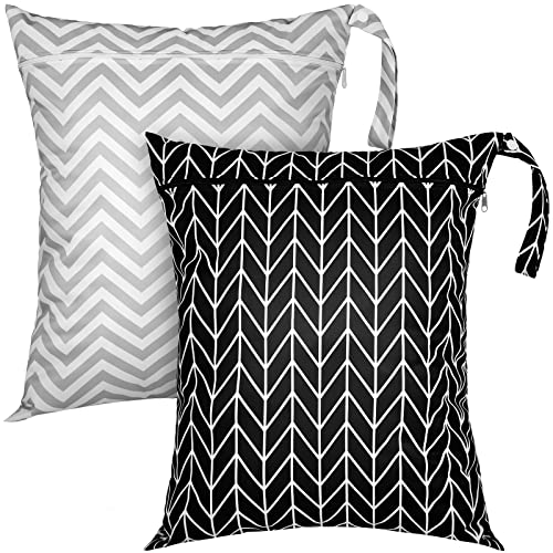 Shappy 2 Pack Wet Dry Bag Travel Laundry Waterproof,Stripe Style - style: Stripe Style
