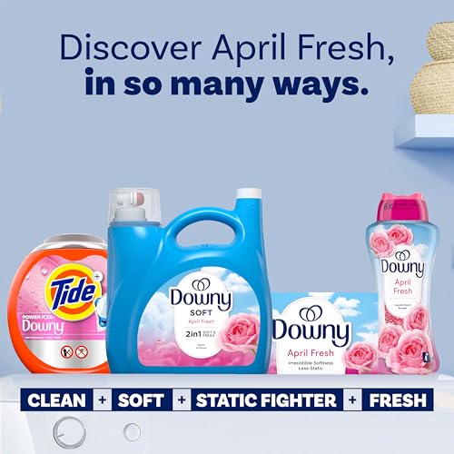 Downy Liquid Fabric Softener,April Fresh 2-in-1 Fresh & Soft,140 Fl Oz,190 Loads,Fabric Conditioner For Freshness And Softness,(Pack of 2) - size: 140 Fl Oz (Pack of 2)
