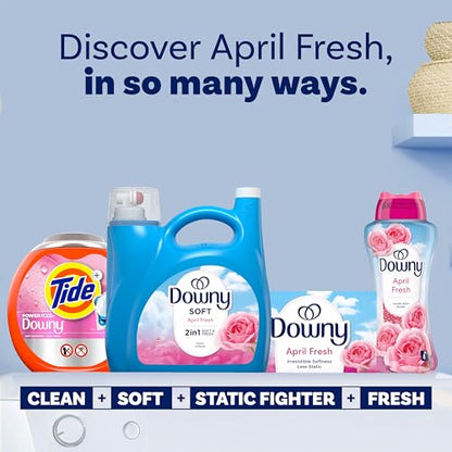 Downy Liquid Fabric Softener,April Fresh 2-in-1 Fresh & Soft,140 Fl Oz,190 Loads,Fabric Conditioner For Freshness And Softness,(Pack of 2) - size: 140 Fl Oz (Pack of 2)