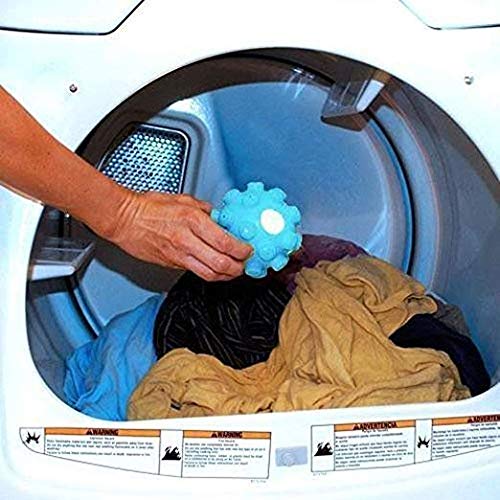 Wrinkle Remover - Blue Reusable Wash Dryer Balls - Eco Friendly Fabric Softener Alternative Gift for Wife (Pack of 2)