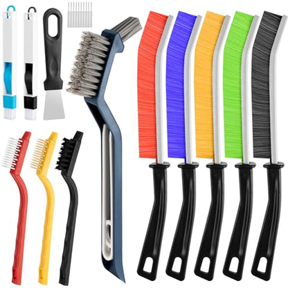 13Pcs Crevice Cleaning Brushes, Hard Bristle Deep Cleaning Tools for Gaps