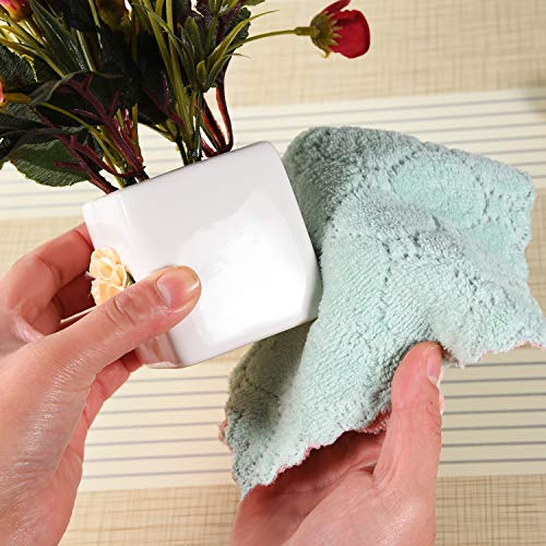 Hypermotion Microfiber Cleaning Cloth, Kitchen Towels, Double-Sided Microfiber Towel Lint Free Highly Absorbent Multi-Purpose Dust and Dirty Cleaning Supplies for Kitchen Car Cleaning. Pack of 12 - color: Multicolor