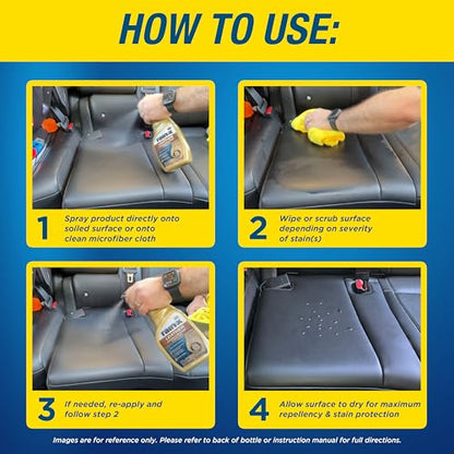 Rain-X 620236SRP Leather Cleaner Conditioner & Repellent for Car Interiors, Cleans + Repels while Moisturizing, Restores Leather to Natural, Fresh Scent without Residue 16 Fl Oz. - style: Leather Cleaner