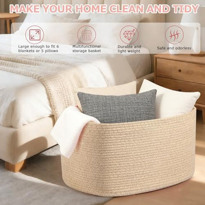 extra Large Laundry Basket/Hamper, 25"x16"x16" Rectangle - color: Brown, size: 108L