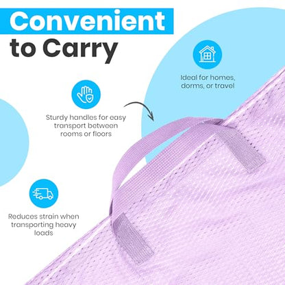 Handy Laundry XL Heavy Duty Mesh Laundry Bag 24x36 in, Drawstring Purple - color: Purple, size: 1-Pack