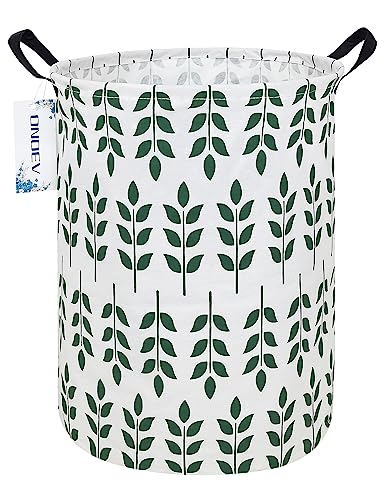 Round Leaf Laundry Hamper, Household Storage Bin - color: Leaf