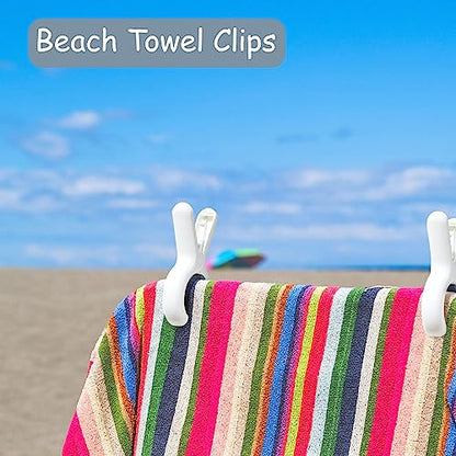 12 Pack Beach Towel Clips with Strong Anti-Rust Springs,Heavy Duty Towel Clips,Plastic Laundry Clothes Pins to Keep Your Towel, Clothes, Blankets to Dry on Clothesline and Hanging Rack (Blue) - color: 12 Pack Blue
