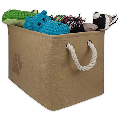 Bone Dry Pet Storage Collection Collapsible Bin, Medium Rectangle, Taupe - color: Taupe, size: Medium Rectangle