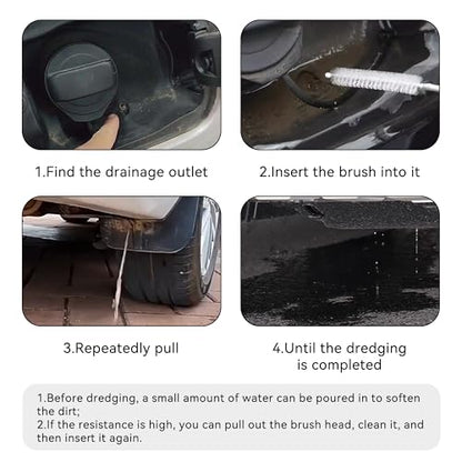 Auto Sunroof Drain Cleaning Tool, Flexible Tube Cleaning Brush, Flexible Drain Brush Extra Long Pipe Cleaners for Car Sunroof, Windshield Wiper Drain Hole (78 Inch)