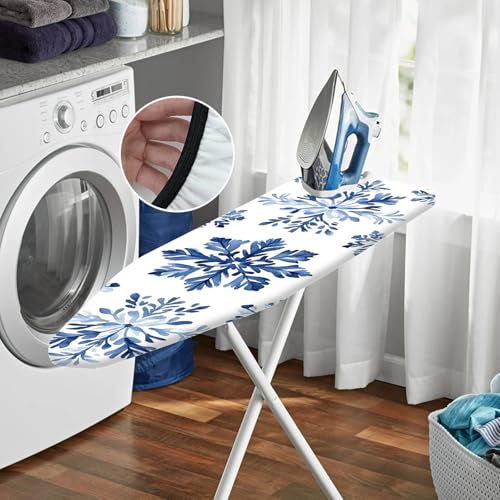 Nuxovilar Blue Snowflake Ironing Board Cover 15x54 Inches Polyester - color: Yvc03503, size: 15×54 inch