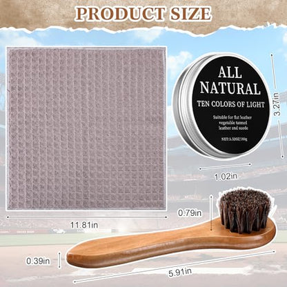 Mimorou 3 Pcs Baseball Glove Cleaning Kit Glove Conditioner 3.5 oz Brush and Microfiber Towel Leather Conditioner for Baseball Glove Moisturizing Softball Glove Maintenance