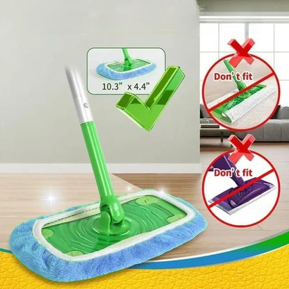 Microfiber Mop Pads - 8 Pack Reusable Washable Refills for Wet & Dry Floor Cleaning - Fits Most Standard Mops - Light Blue Household Cleaning Pads - color: Light Blue