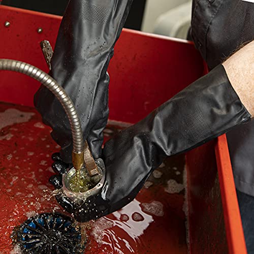 Flexzilla Pro GC400PL Heavy Duty Cleaning, Neoprene, 13, Black, L Long Cuff Gloves, Large (Pack of 1) - size: Large (Pack of 1)