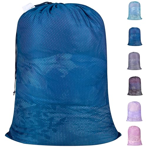 Polecasa Heavy Duty Diamond Mesh Laundry Bag, 24x36", Blue - color: Blue, size: 24"x36" |1 Pack