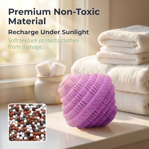 Eco-Friendly Laundry Balls, Premium Washing Ball, Add Double The Ceramic Balls Again, 2000 Times Super Laundry Balls, All Natural No-Chemical Detergent(Large,Pink) - color: 2Pack,Pink