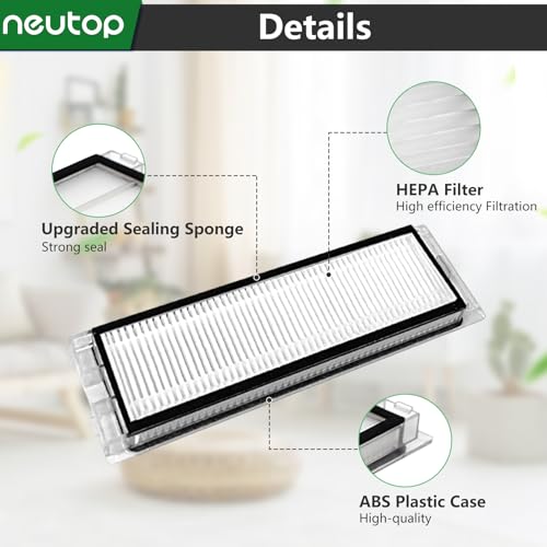 HEPA Filters Compatible with Roborock Q Revo/2R3W, 8-Pack