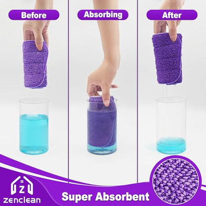 Reusable Mop Pads Compatible with Swiffer PowerMop, 7 Pack Microfiber Power Mop Refills Washable for 15" Spray Mops, Multi-Surface Floor Cleaning