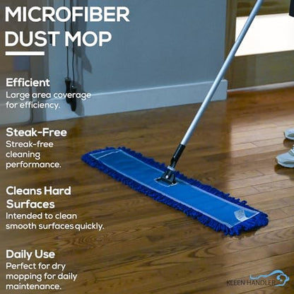KLEEN HANDLER 36" Microfiber Dust Mop Head Replacement, Large, 6 Pack - color: Blue - 36 Inch, size: 6 Pack