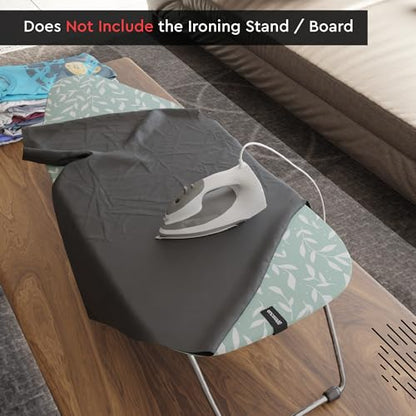Encasa XO Ironing Board Cover and Pad, Thick Felt 28"x12" - color: Green Leaflet, size: Mini (28"x12")