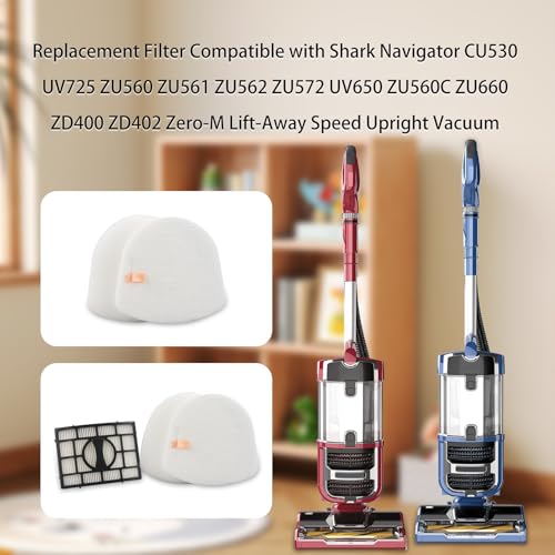 Replacement Filter Compatible with Shark UV725 UV725 26 Navigator Lift-Away Upright Vacuum Cleaner, Part # XFFK560,XHEPA560