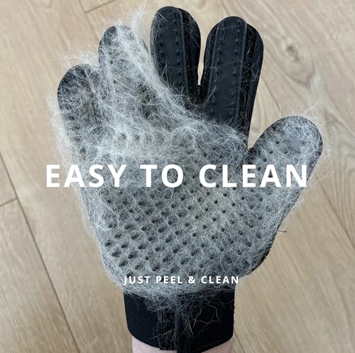 Pet Hair Removal Kit – Reusable Lint Roller & Grooming Gloves – Removes Dog & Cat Hair from Furniture, Clothes & Car – Easy to Clean